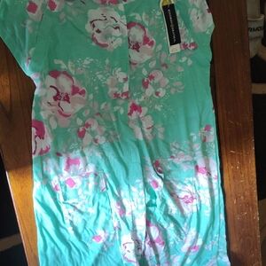 Floral Mint Green Birthing Gown